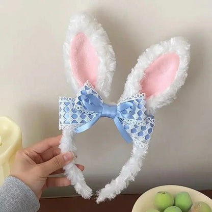 Easter Headband Cartoon-Inspired Party Props Hairband Lolita Cosplay Headwear Playful Rabbit Ear Headband For Themed Parties