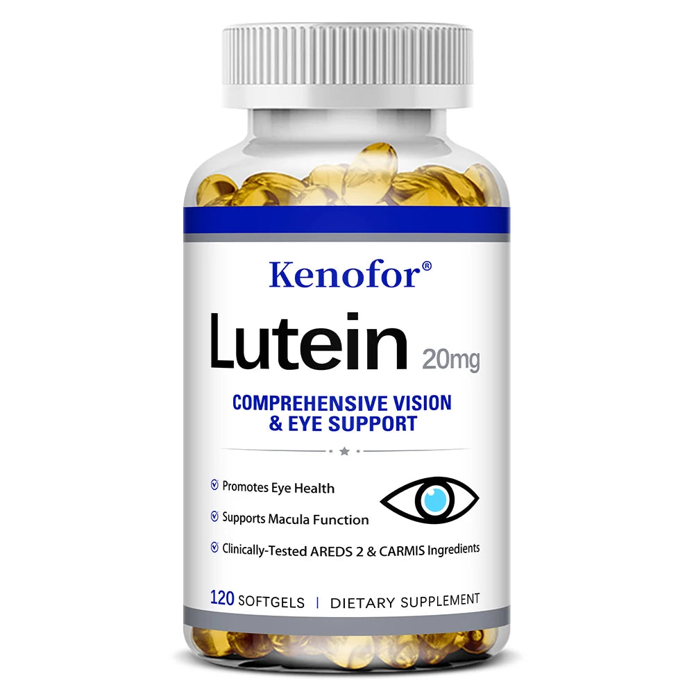 Lutein Capsules - with Zeaxanthin and Vitamin E - Powerful Antioxidant, Eye Health, Improve Vision Health - 120 Capsules