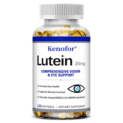 Lutein Capsules - with Zeaxanthin and Vitamin E - Powerful Antioxidant, Eye Health, Improve Vision Health - 120 Capsules
