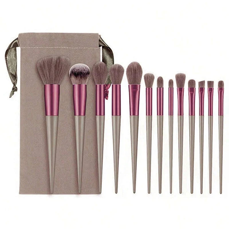 Makeup Brushes Set Eye Shadow Foundation Women Cosmetic Brush Eyeshadow Blush Beauty Soft Make Up Tools Bag (Available)