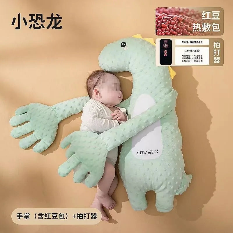 Baby Soothing Sleeping Pad, Infant Comfort Pillow with Patting Function for Anti-Startle Support and Warm Compress Design
