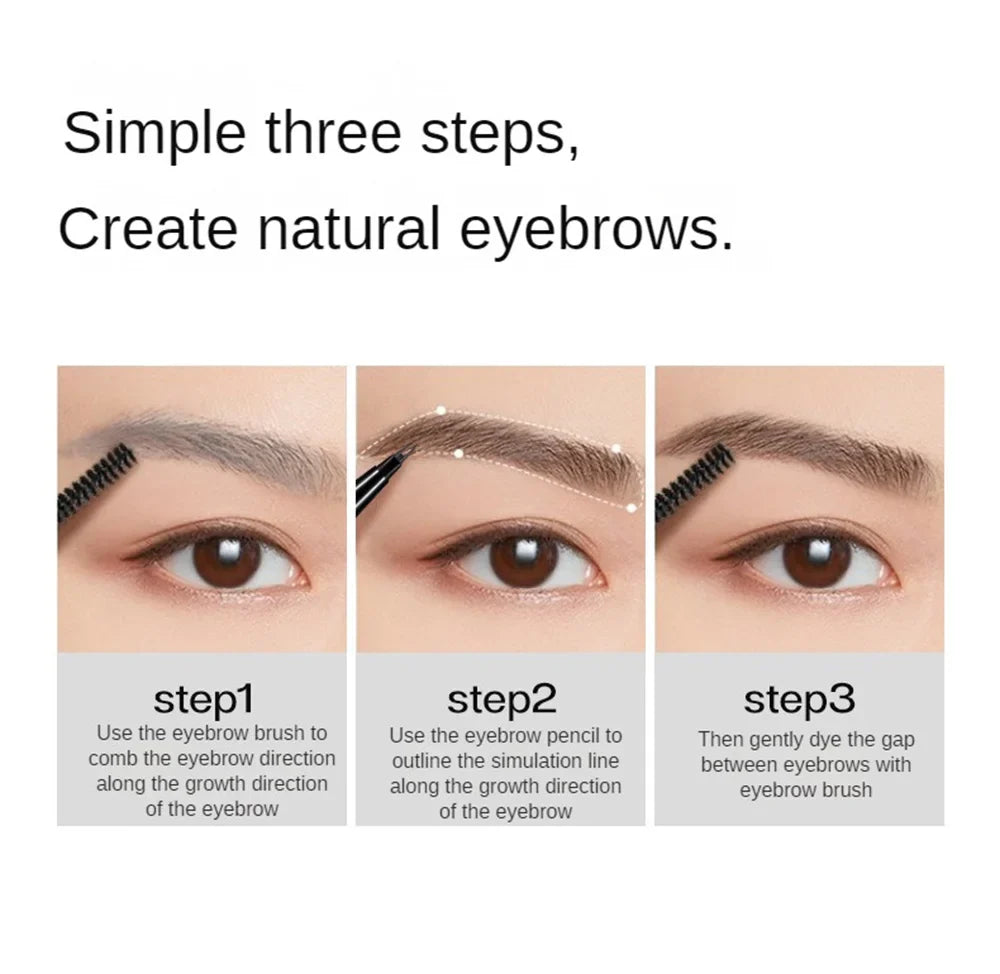 Eyebrow Pen Waterproof Anti Sweating Non fading Halo Dyeing Natural And Long lasting Wild Eyebrow Pen Multi Water Eyebrow Pen