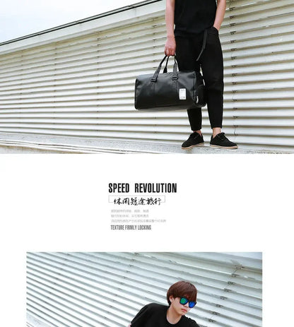 Gym Bag Leather Sports Bags Dry Wet Bags For Men Women  Training for Shoes Fitness Yoga Travel Luggage Shoulder Sport Bag