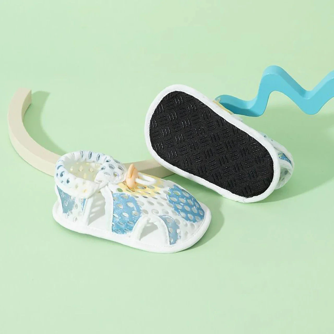 Baby Summer Sandals Soft Soled Cotton Fabric Newborn First Walkers Hollow Breathable Infant Non Slip Shoes Kids Footwear