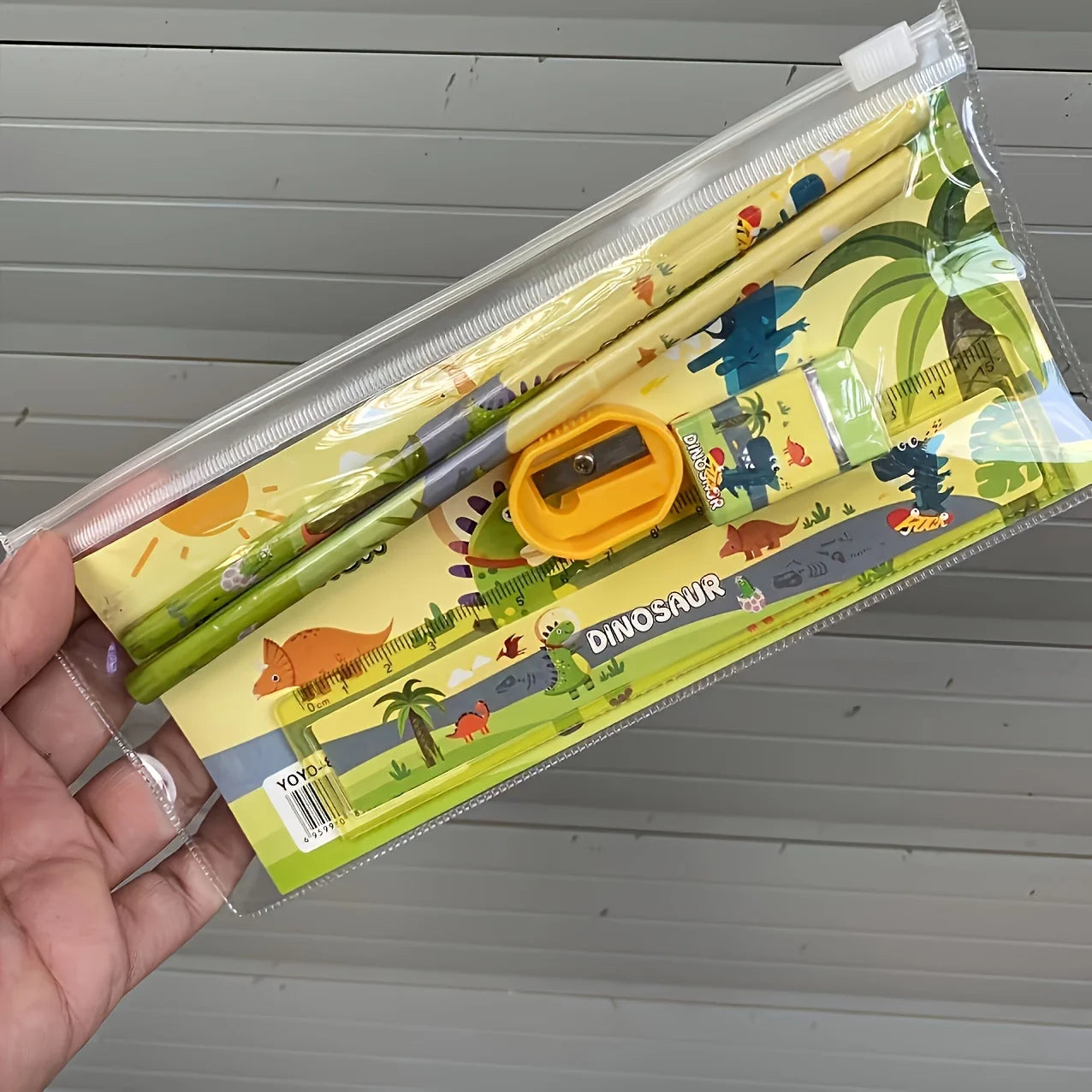 Animal Themed Stationery Set Portable Gift Box, Includes Pencil, Eraser, Pencil Sharpener, Ruler School Supplies Set