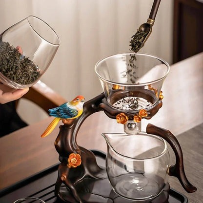 Glass Automatic Tea Set Lazy Tea Maker High End Magnetic Suction Teapot