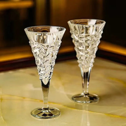 Superior Quality Crystal Glass Goblet Champagne Glass Water Cup Handmade Flawless Wine Glass Sweet Fruit Wine Cup Cocktail Glass