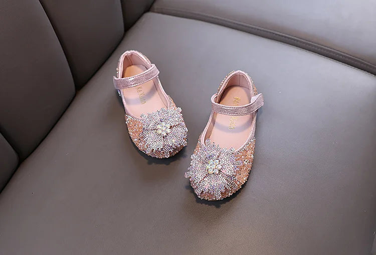 Spring Autumn Kids Fashion Leather Shoes 2025 New Girls Causal Performance Shoes Shallow Princess Ballet Children's Flat Shoes