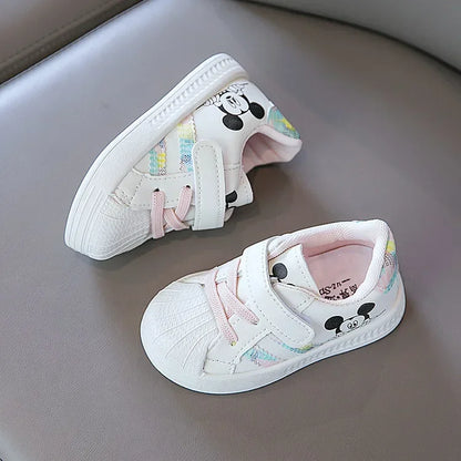 Children's White Shoes Spring and Autumn Kid's Sports Shoes Anti slip Lightweight Boys Board Shoes Soft Sole Baby Casual Shoes