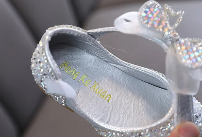 Rhinestone Sequins Girls Princess Shoes Children Party Dance Shoes Student Spring Autumn New Flats Kids Performance Shoes