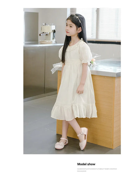 Girls Summer Sandals Soft Bottom Anti-Slip Butterfly Knot Princess Shoes Children's Footwear Comfortable Lightweight Slippers