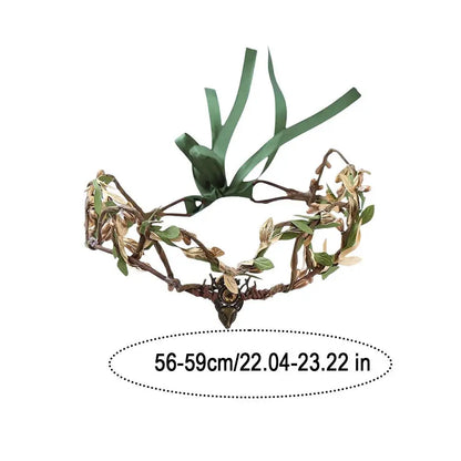 Elven Crown Elf Tiara Vine Headpiece Fairy Witch Diadema Crown Gothic Headband Woodland Dress Bridal Wedding Hair Accessories