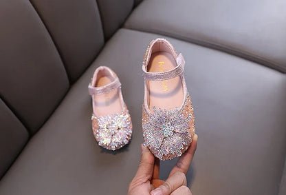 Spring Autumn Kids Fashion Leather Shoes 2025 New Girls Causal Performance Shoes Shallow Princess Ballet Children's Flat Shoes