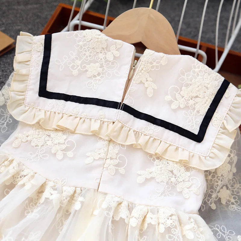 Girls Casual Dresses Girls' Long Sleeve Princess Dress - Lace & Tulle Skirt, Elegant Party Dress for Kids