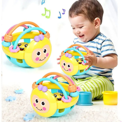 Baby Sensory Teether Ball with BPA-free silicone, easy-grip design, and soft rattle for newborns and infants
