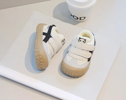 Baby Sneakers Warm Fur Inside Infant Shoes Autumn Winter Little Boys Girls Casual Shoes For Baby Pink, Yellow