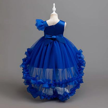 Flower Girl Party Dresses Wedding Birthday Trailing Princess Dress For Kids Graduation Pageant Bridesmaid Kids Costume