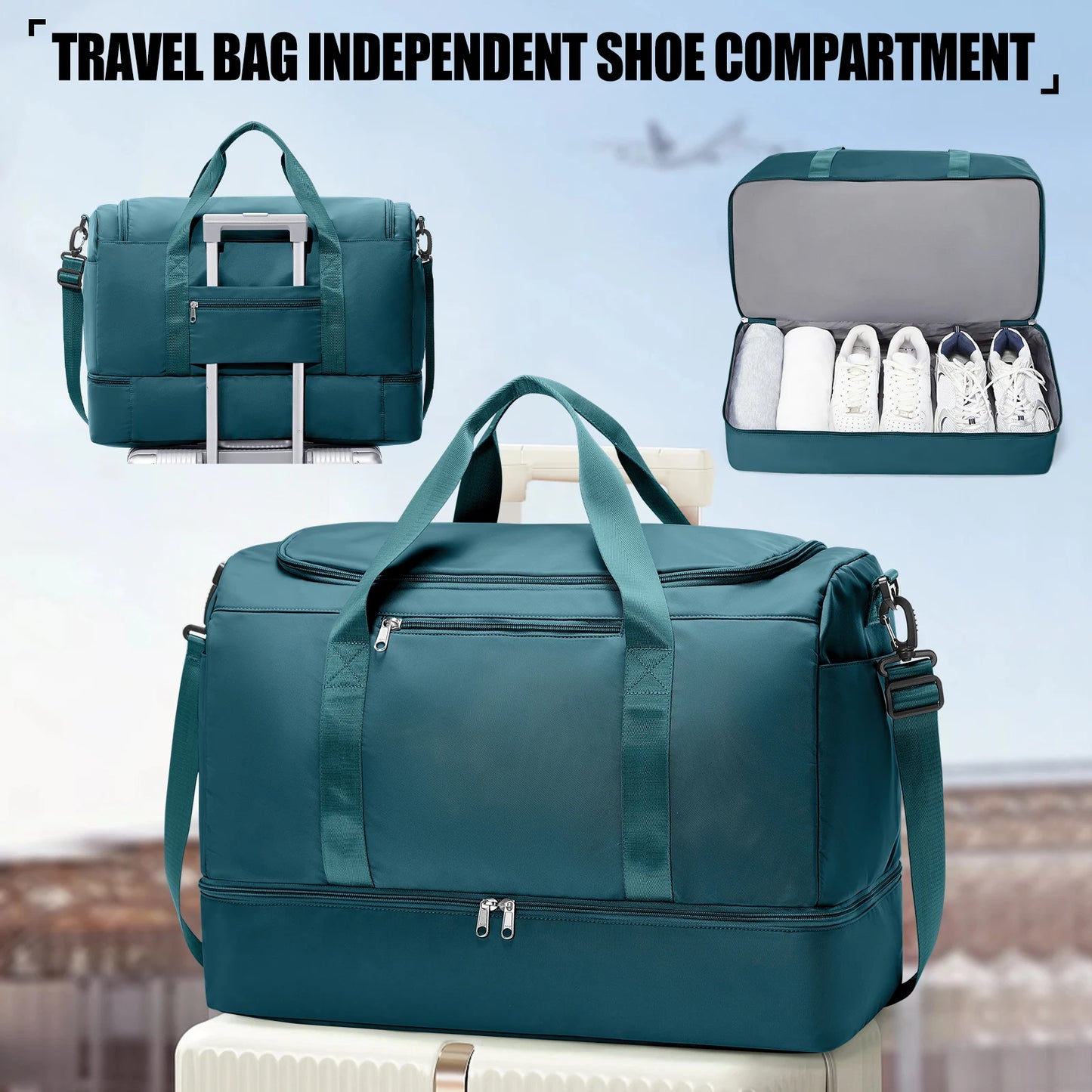 Travel Bags for Luggage Handbag Large Capacity Tote Bag Airport Carry-On Luggage, Business Trip & Vacation Bag for Women/Men