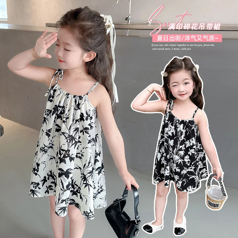 Girls' Dresses, Summer Children's Skirts, New Style Princess Style, Cool Summer Clothes for Babies, Suspender Skirts
