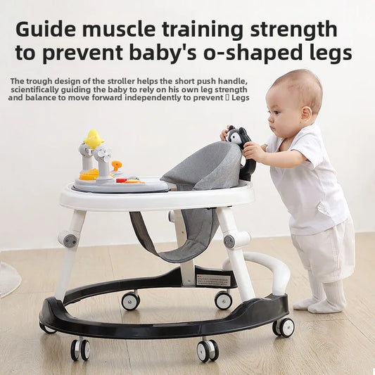 Baby Walker Anti-o-legs Multi-functional Anti-drop Anti-rollover Girl Baby Boy Walking Can Sit on Trolley U-shaped