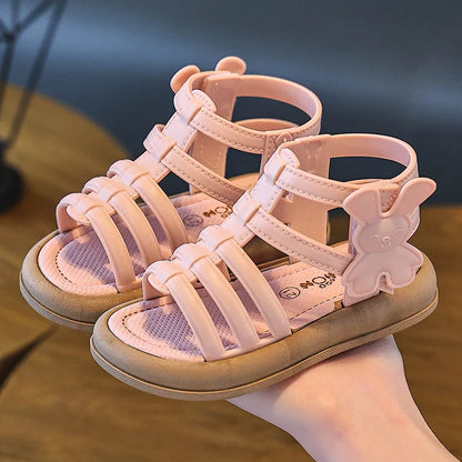 1-10Y Baby Girls Sandals Summer Children's New Cool Fashion Princess Cute Versatile Shoes for Students Flat Sandal Casual Shoe