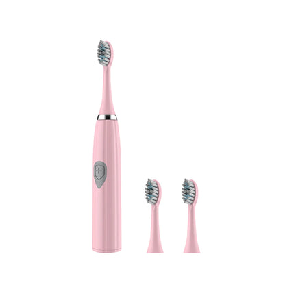 1pc White/Pink Electric Toothbrush Adult Model Soft Bristle Electric Toothbrush Battery Model Family Set Electric Toothbrush