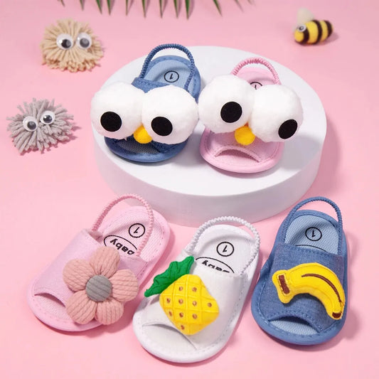 Baby Boy Girl Shoes Fluff Baby Girl Slipper Animals Flower Anti-Slip First Walkers Crib Shoes