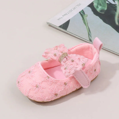Baby Girl Shoes Cute Sweet Mary Janes Flats Infant First Walkers Spring Autumn Toddler Little Girls Wedding Party Princess Shoes
