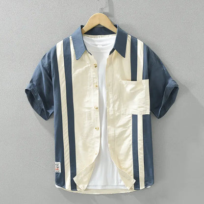 Short-sleeved Men's Versatile Casual and Fashionable Loose and Handsome Shirt(AVailable)
