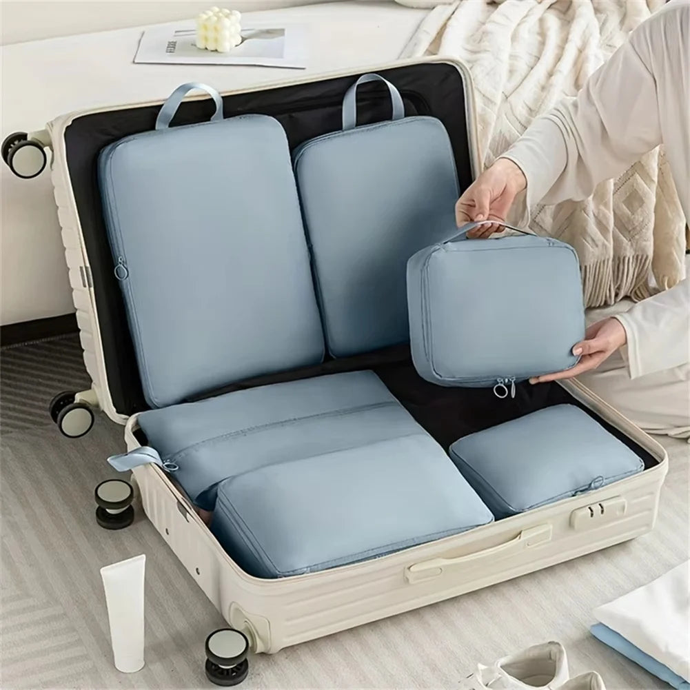 AT21-For Luggage And Clothing Classification 6-Piece Compress Pclothes Storage Bag-Durable Design