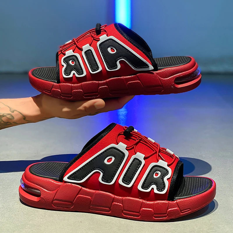 Fashion Luxury Men Slides Designer Platform Men's Cushion Slippers High quality Brand Slides For Man Beach Outdoor Sandals Men