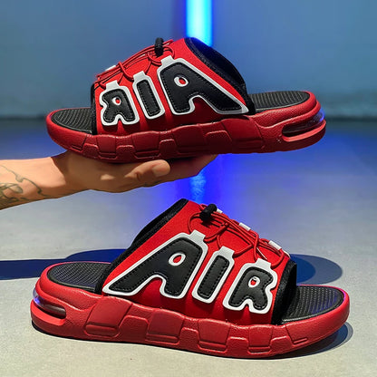 Fashion Luxury Men Slides Designer Platform Men's Cushion Slippers High quality Brand Slides For Man Beach Outdoor Sandals Men