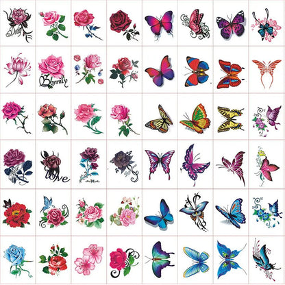 Fashion Butterfly Women Tattoos Body Art Stickers Waterproof Tattoo Stickers Temporary