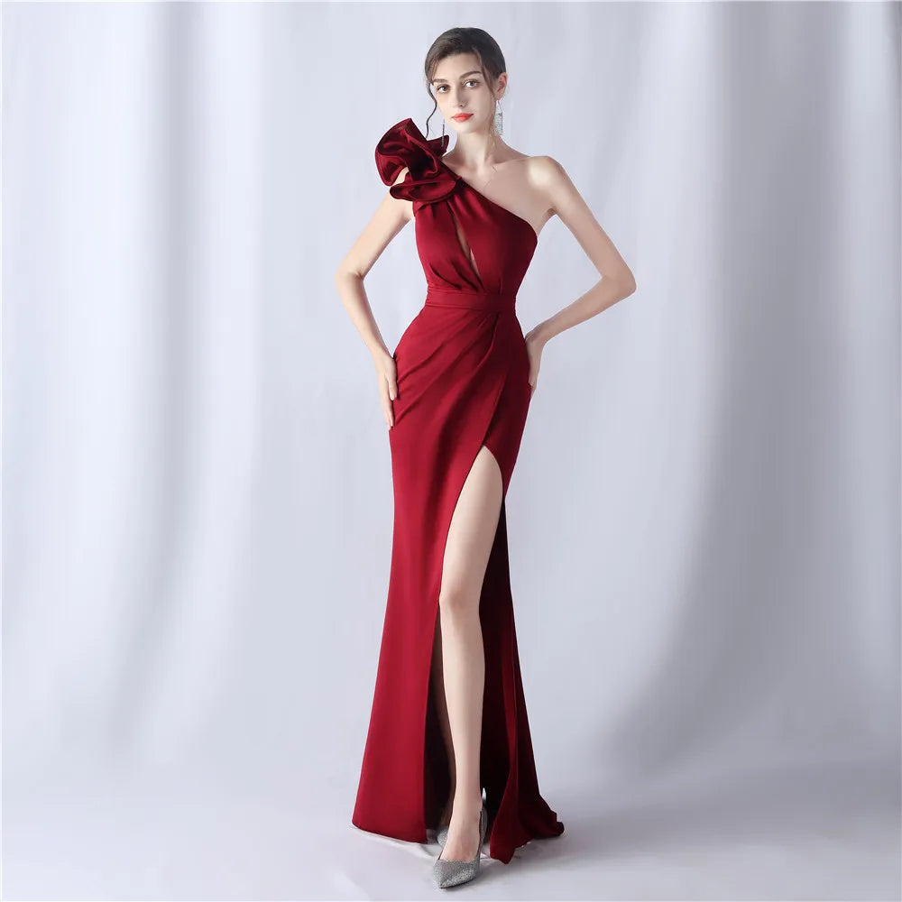 Women's Elegant Dresses for Prom Party Dress Evening Formal Gala Woman Luxury Special Events Occasion Chic Simple Satin 2024