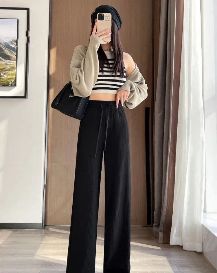 Women's Pencil Pants Jogger Sweatpants Thin Material Seven/Nine Points Length Boting Trousers for Spring Season (Available)