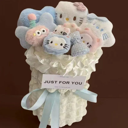 Kawaii Hello Kitty Cat Plush Doll Bouquet Girl Heart Birthday Gift Girl Giving Boyfriend Holiday Decoration Holiday Gifts