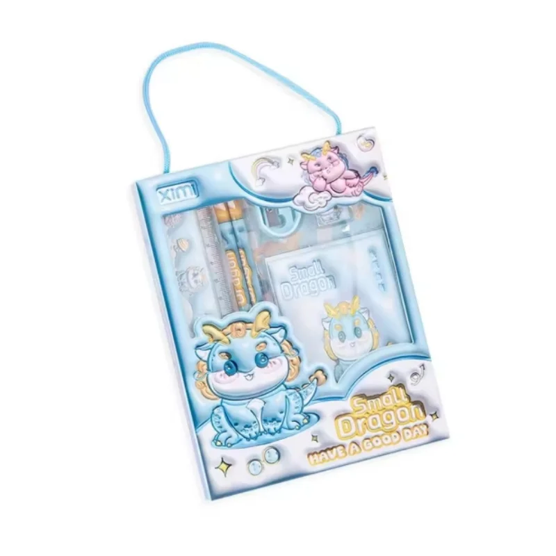 1 Set Cartoon Stationery Set Including Pencil Notebook Ruler Eraser Pencil Sharpener Student School Supplies Stationery Gifts