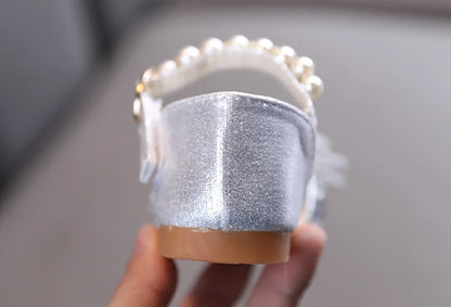 Girls Sandals Princess Single Shoes Rhinestone Butterfly Dance Kids Shoes Glitter Leather Party Dress Wedding Shoes E615