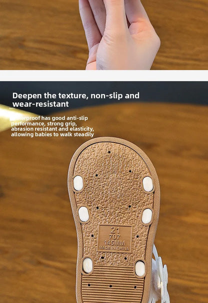 1-10Y Baby Girls Sandals Summer Children's New Cool Fashion Princess Cute Versatile Shoes for Students Flat Sandal Casual Shoe