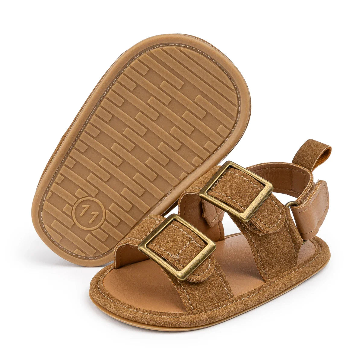 Casual Style Buckle Decoration Beach Baby Sandals Anti-slip Comfortable Soft-soled Baby First Walkers