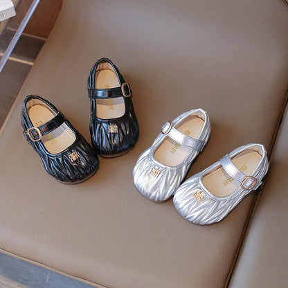 New Style Small Girls' Fashion Versatile Medium and Large Children's Soft Bottom Princess Shoes
