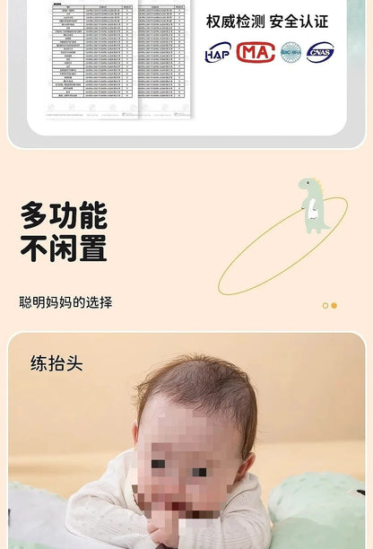 Baby Soothing Sleeping Pad, Infant Comfort Pillow with Patting Function for Anti-Startle Support and Warm Compress Design