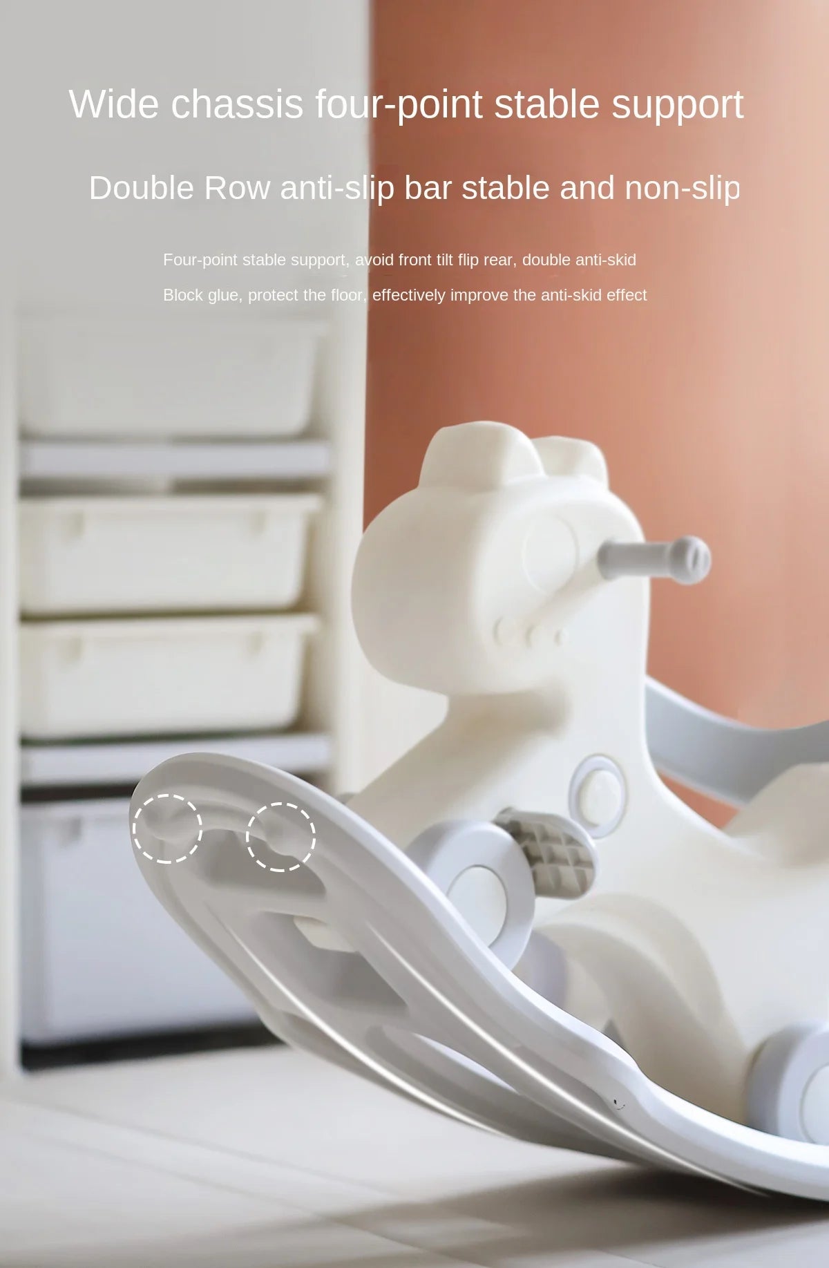 LazyChild Three-in-one Rocking Horse Baby Trojan Horse Toy Children's Rocking Horse Baby Household Multi-function Rocking Horse