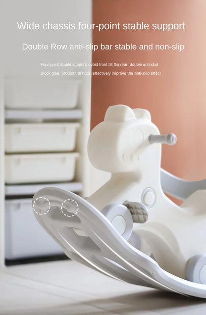 LazyChild Three-in-one Rocking Horse Baby Trojan Horse Toy Children's Rocking Horse Baby Household Multi-function Rocking Horse