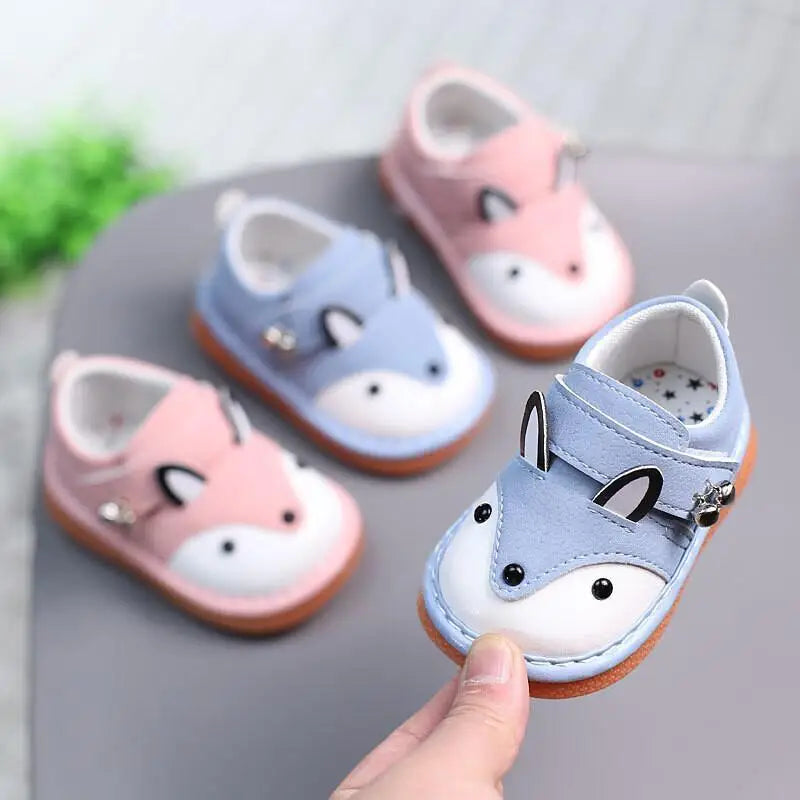 Kawaii Casual Shoe Childrens Shoes Squeaky Baby Shoes Soft Sole Infant Walking Shoes for Boys Girls 1 2 3 Years Old Breathable
