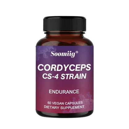 Cordyceps Capsules - Stamina and Energy Support, Helps Immune & Cardiovascular Health, Brain Supplement for Memory and Focus