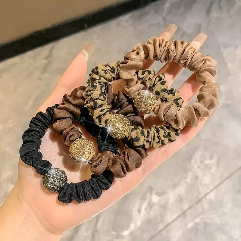Girl Hair Band Accessories Fashion Large Hair Ties Solid Color Elastic Scrunchies For Women Ponytail Hairstyle