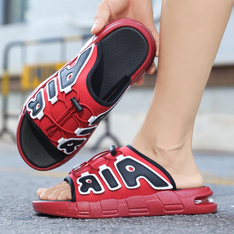 Fashion Luxury Men Slides Designer Platform Men's Cushion Slippers High quality Brand Slides For Man Beach Outdoor Sandals Men