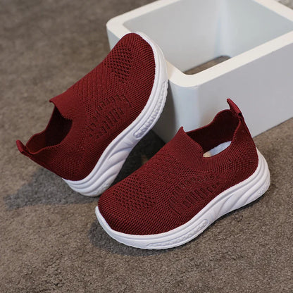 Lightweight Boys Girls Casual Shoes Breathable Slip on Kids Casual Sneakers Anti-slip Toddler Flats Outdoor Walking Shoes