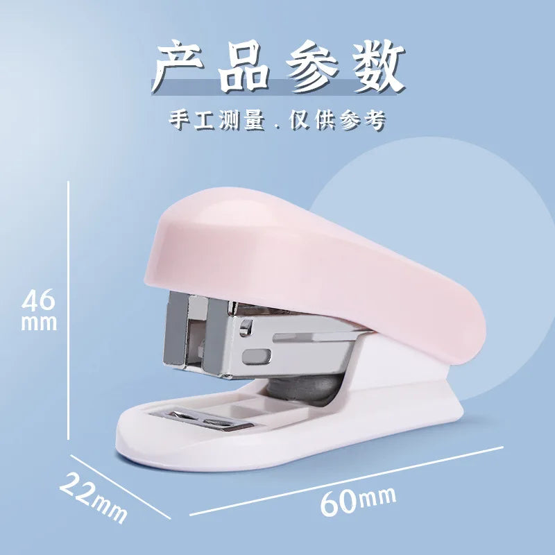 Cartoon Stapler Mini Stapler Set Cute Student Stationery Bookbinding Machine Test Paper Stapler School Gift Office Accessories
